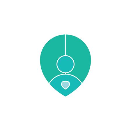 icon man loves fellowのイラスト素材