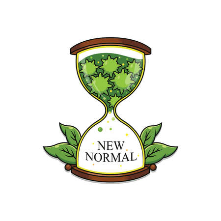 new normal logo design with the concept of natureのイラスト素材