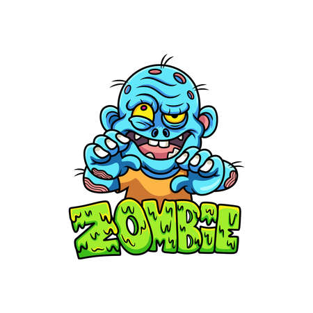 Cartoon zombie with funny poseのイラスト素材