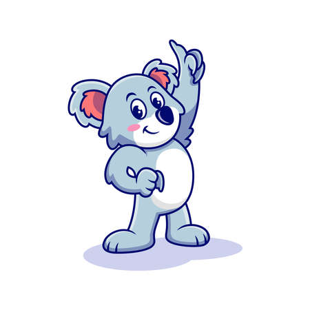 Cartoon koala with cute pose. Premium Vectorのイラスト素材