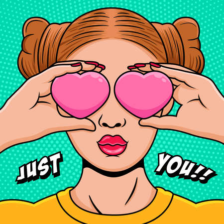 Illustration of woman bring love vector. Symbol icon concept isolated premium vectorのイラスト素材