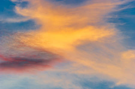 A Colorful Detailed Cloudscape at Sunset