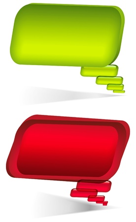 Two different types of bubble speechのイラスト素材