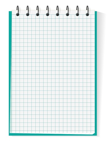 Spiral section notebook isolated on whiteのイラスト素材