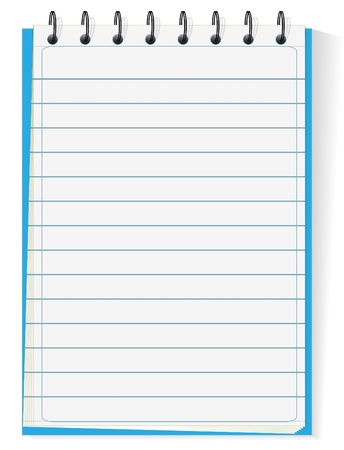 Spiral notepad isolated on whiteのイラスト素材