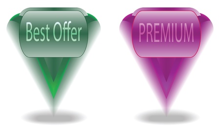 Elegant vector labelsのイラスト素材