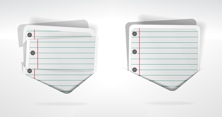 Two different notepad lists speech bubblesのイラスト素材