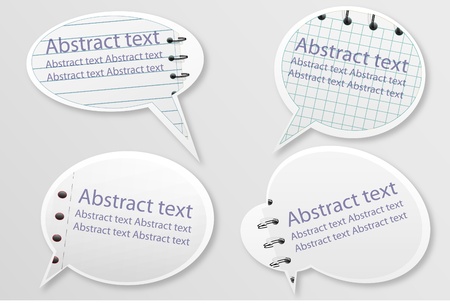 Speech bubbles in notepad styleのイラスト素材