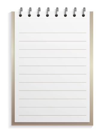 Old style lined notepadのイラスト素材