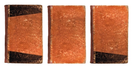 Old book cover on white の写真素材