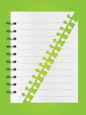 Spiral lined notepad listのイラスト素材