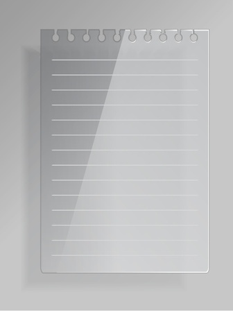Notepad sheet from glassのイラスト素材