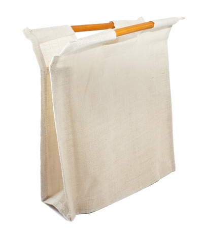 Cotton bag on white backgroundの写真素材