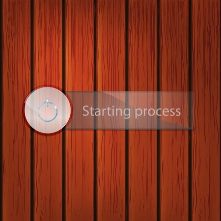 Start button on the wood backgroundのイラスト素材