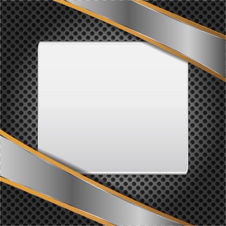 Advertising card on metal backgroundのイラスト素材