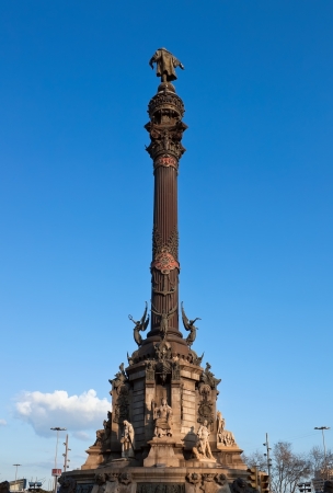 Barcelona colon, Columb  Entrance viewの写真素材