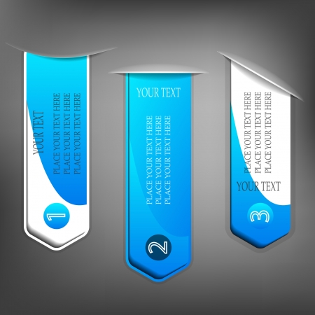 Set of different blue labelsのイラスト素材
