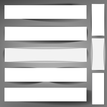 Set of web banners with shadowのイラスト素材