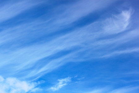 Elegant sky with soft white cloudsの写真素材