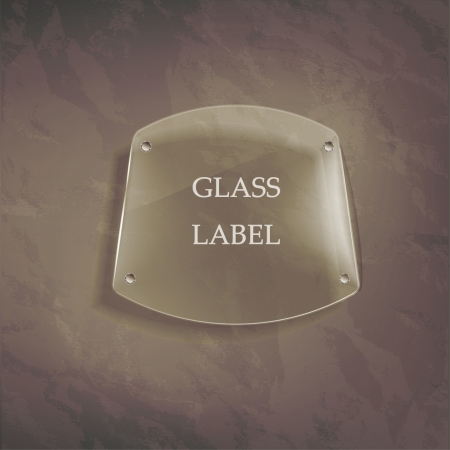 Glass transparent labelのイラスト素材