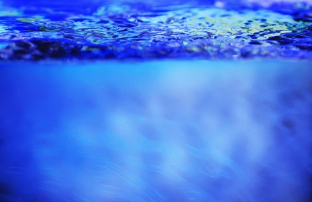 Water surface with view in underwaterの写真素材