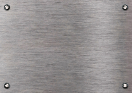 Aluminum plate with screwsの写真素材