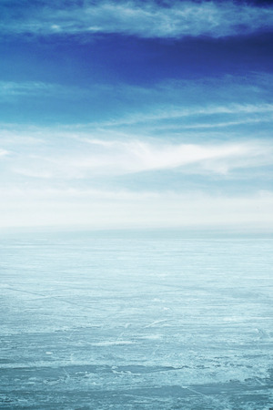 Ice big surface for sport over blue skyの写真素材