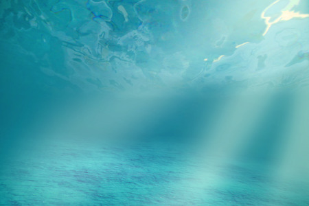 Light of sun underwater worldの写真素材