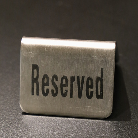 Metal label reservedの写真素材