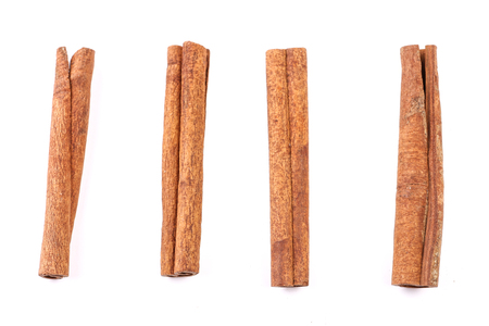 Set of different cinnamon sticksの写真素材