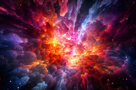 Abstract fractal. Fractal art background for creative design. Decoration for wallpaper, desktop, poster, cover booklet. Print for clothes, t-shirts. Creative illustration for designの素材