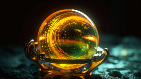 Astronaut helmet in space. science fiction scene. 3D renderingの素材
