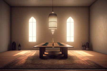 3d rendering of ramadan kareem or eid mubarak conceptの素材