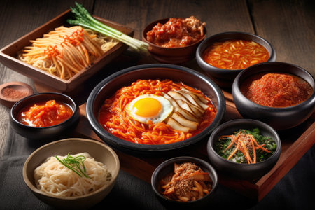 Korean food collection photo_Korean food collection photo_Korean food collection photo_Bibimbapの素材