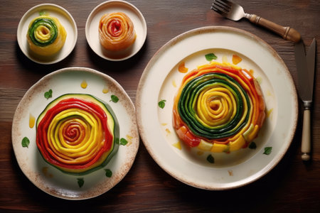 Ravioli, traditional italian dessert on wooden background.の素材