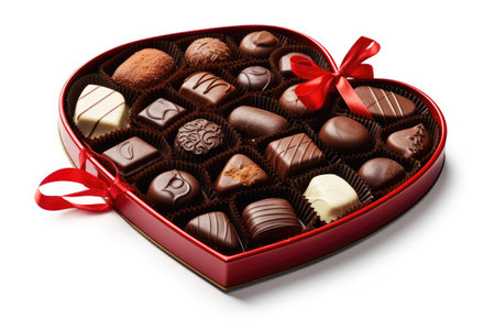 photo of chocolate box isolated white background AI Generatedの素材