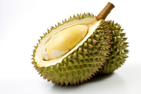 photo of durian white background AI Generatedの素材