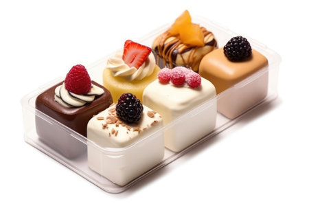 photo of dessert box isolated white background AI Generatedの素材