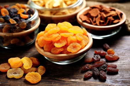 photo of dried fruit in kitchen table AI Generatedの素材