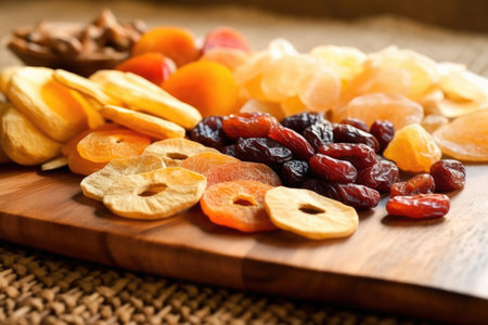 photo of dried fruit in kitchen table AI Generatedの素材