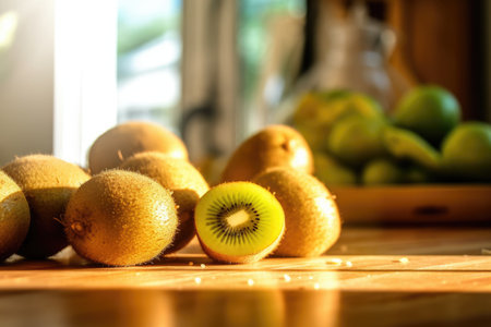 photo of Kiwifruits fruit in the kitchen Generated AIの素材