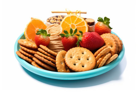 photo of Pool Party Snack white isolated white background Generated AIの素材