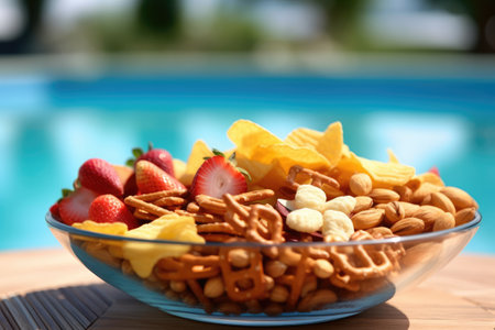 photo of Pool Party Snack Generated AIの素材