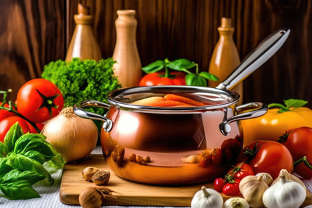 photo of cuisine food on the kitchen Generated AIの素材