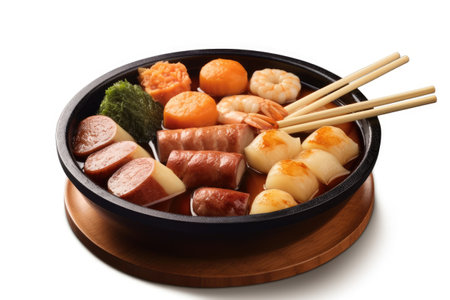 photo of oden japanese food photography isolated white background Generated AIの素材