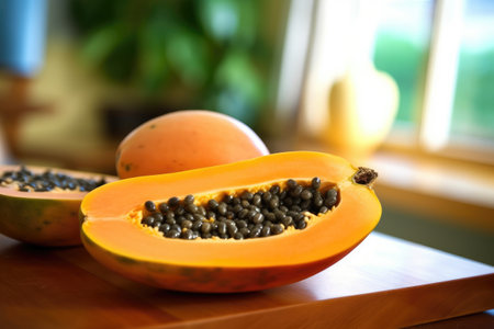 photo of papayas fruit in the kitchen Generated AIの素材