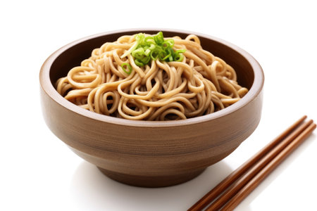 photo of soba japanese food photography isolated white background Generated AIの素材