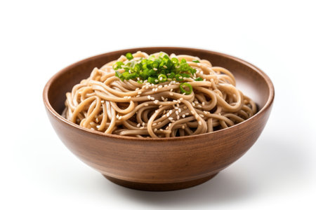 photo of soba japanese food photography isolated white background Generated AIの素材