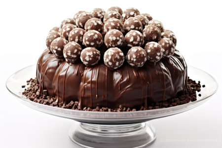 chocolate ball cake professional food photography AI Generatedの素材