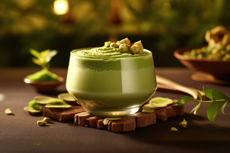 dalgona mactha green tea Profesional advertising Food Photography AI Generatedの素材